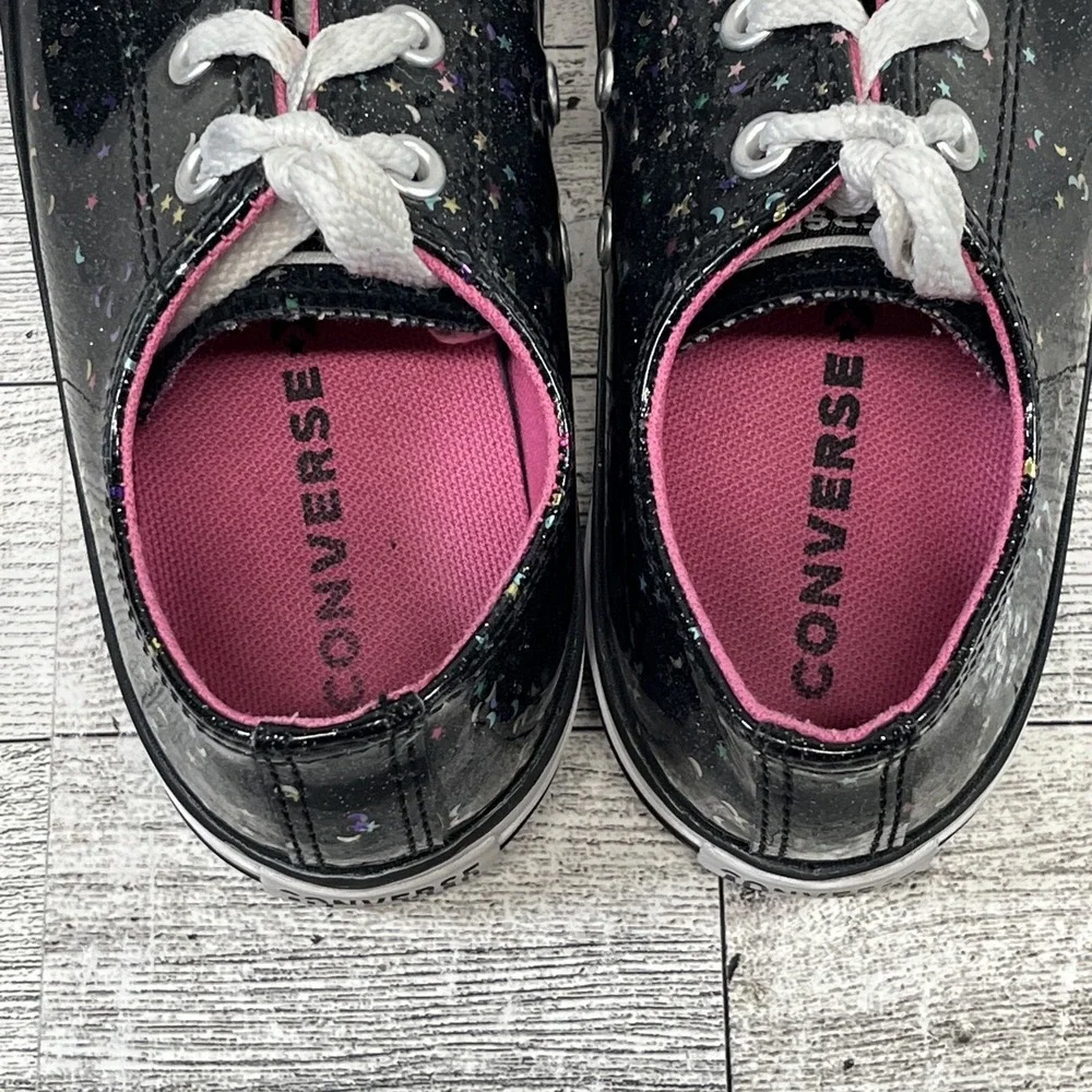 Converse‎ All Star Black Metallic Confetti Lace Up Sneakers Junior Size 3.5